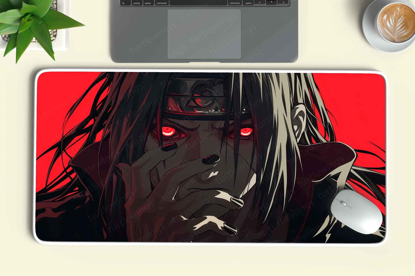 Itachi-Uchiha-Closeup Deskmat - TURTLEWINGS