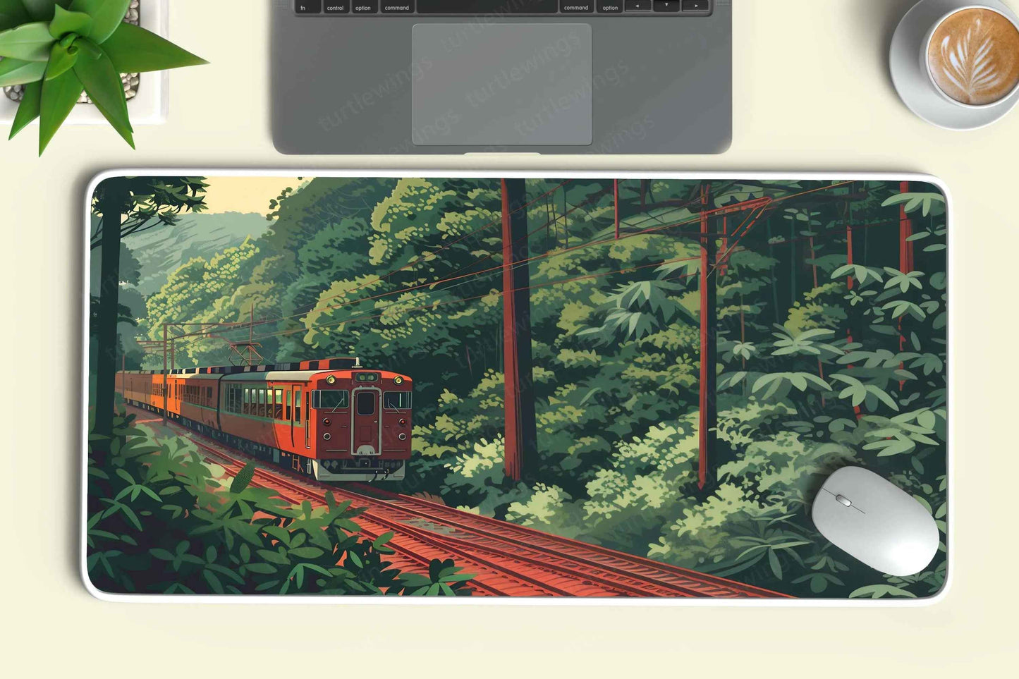 train Large Deskmat - Premium XL & XXL Gaming Mouse Pad - TURTLEWINGS