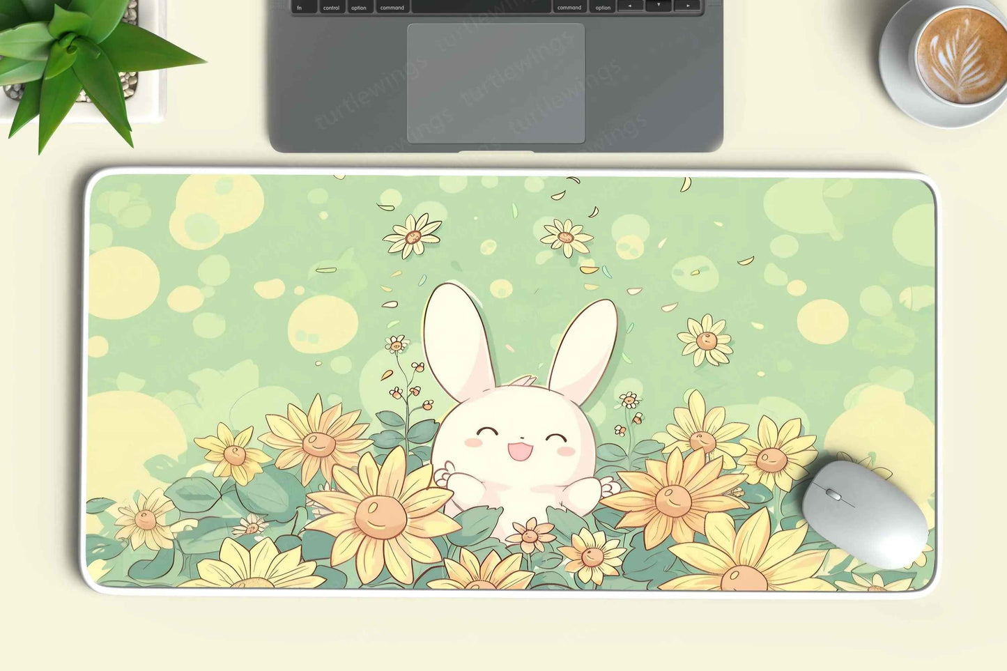 Sunflower Large Deskmat - Premium XL & XXL Gaming Mouse Pad - TURTLEWINGS