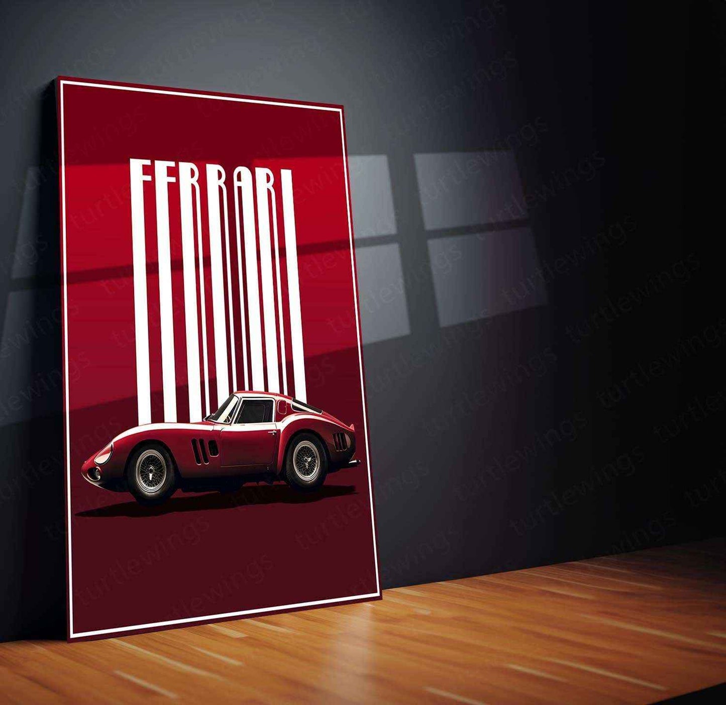 Ferrari F40 Metal Poster | Legendary Supercar Wall Art | Classic Automotive Design - TURTLEWINGS