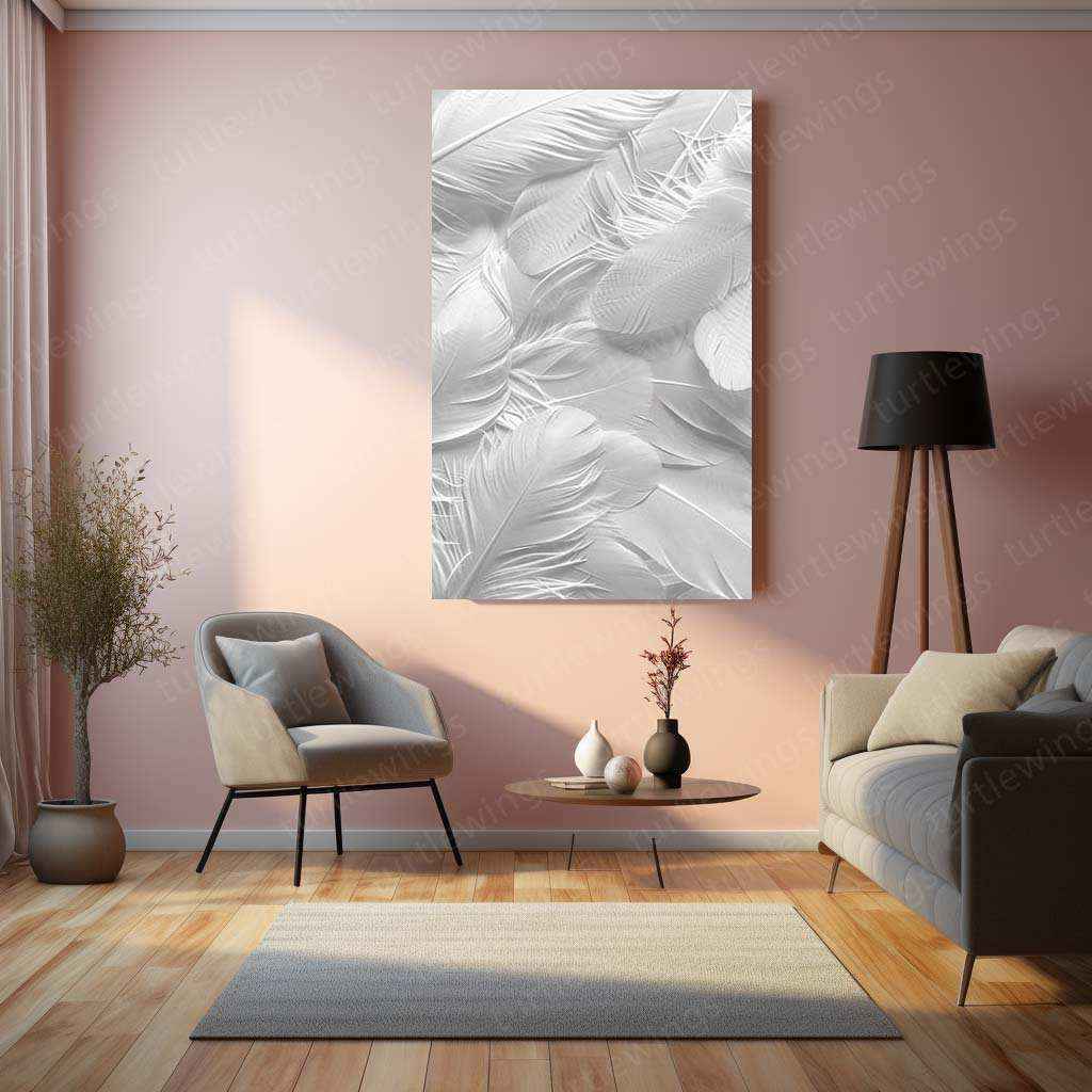 Feathers Abstract Metal Poster – Artistic Abstract Bird Feathers Art | Modern Wall Decor 2 - TURTLEWINGS