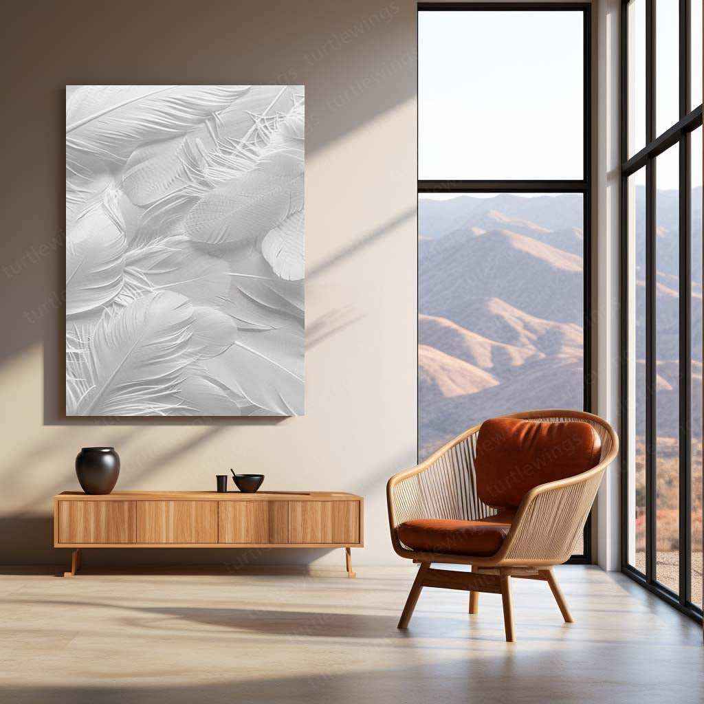 Feathers Abstract Metal Poster – Artistic Abstract Bird Feathers Art | Modern Wall Decor 2 - TURTLEWINGS