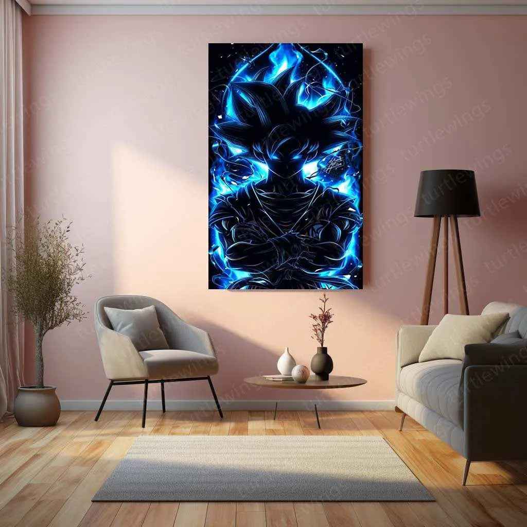 Goku Metal Poster – Iconic dbz Art | Powerful Super Saiyan Wall Decor 7 - TURTLEWINGS