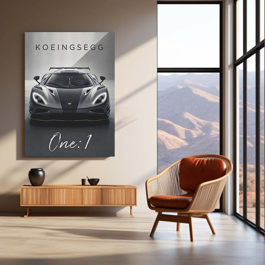 Koenigsegg One:1 LED Neon Metal Frame | Hypercar Wall Light | Premium LED Metal Artwork