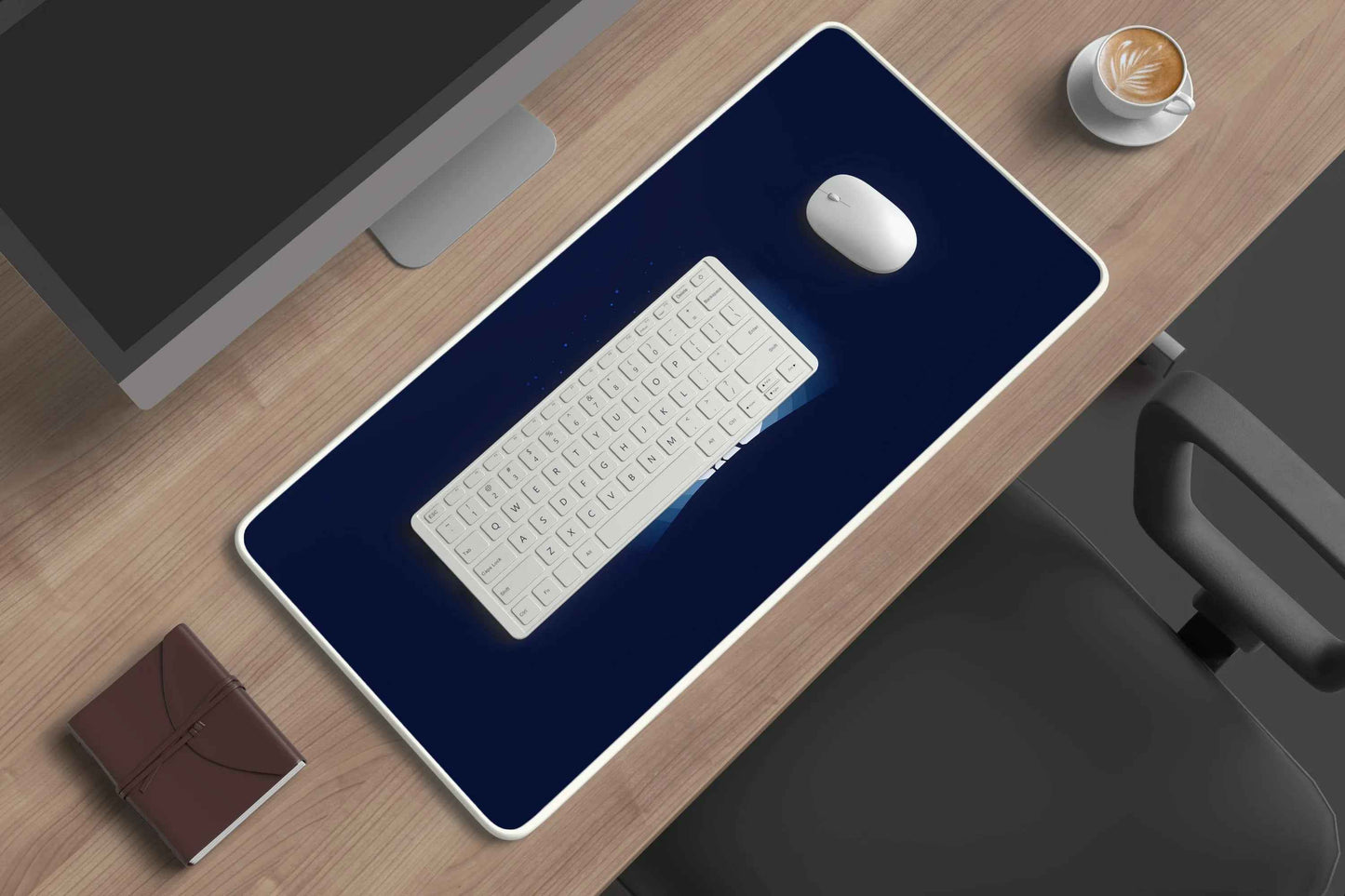 wolf moon abstract deskmat - TURTLEWINGS