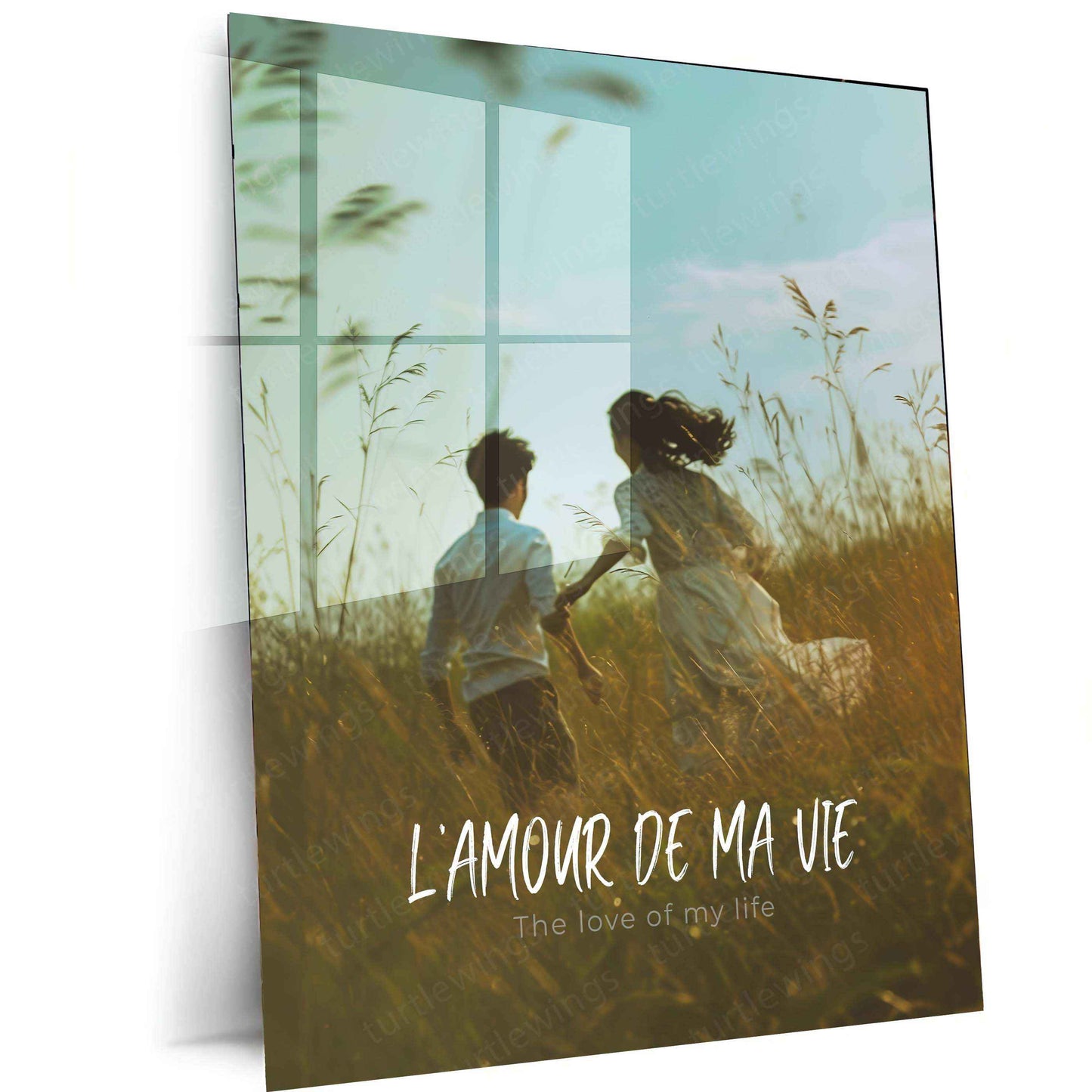 Love Art Metal Poster | Romantic Couple Wall Art | Passionate & Timeless Decor - TURTLEWINGS