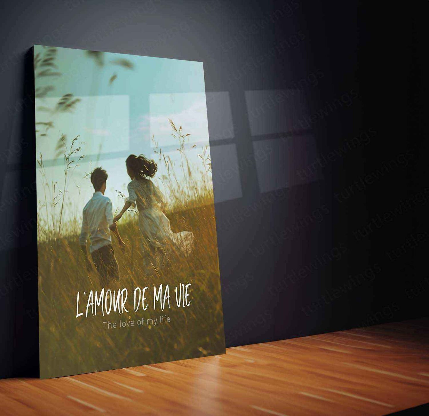Love Art Metal Poster | Romantic Couple Wall Art | Passionate & Timeless Decor - TURTLEWINGS