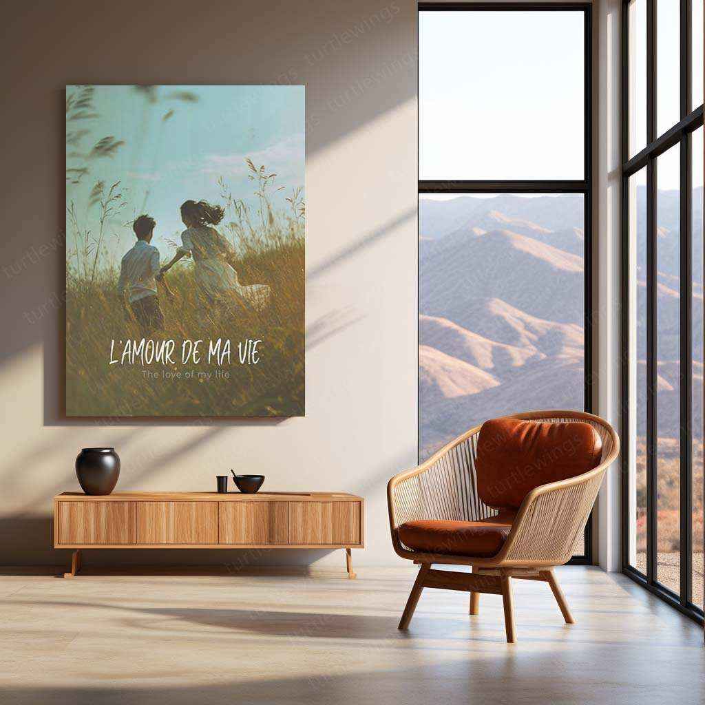 Love Art Metal Poster | Romantic Couple Wall Art | Passionate & Timeless Decor - TURTLEWINGS