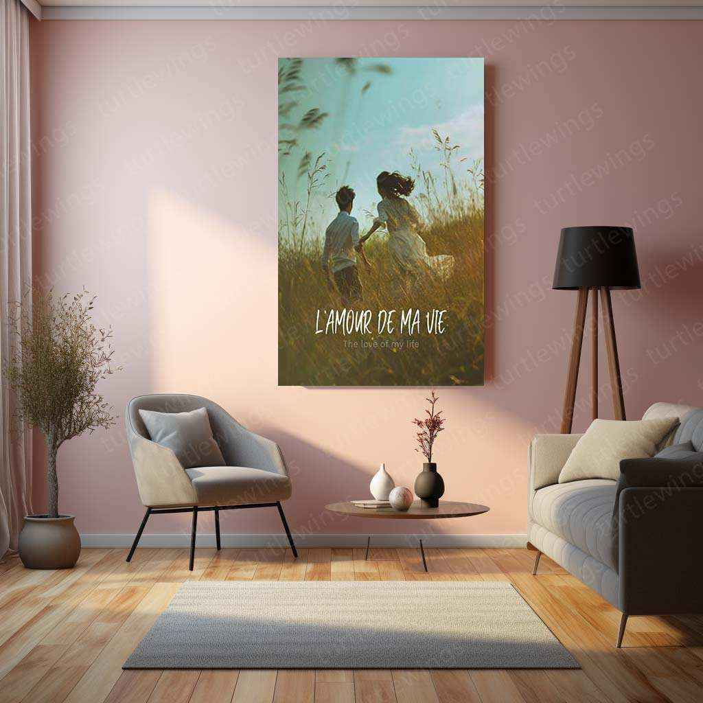 Love Art Metal Poster | Romantic Couple Wall Art | Passionate & Timeless Decor - TURTLEWINGS