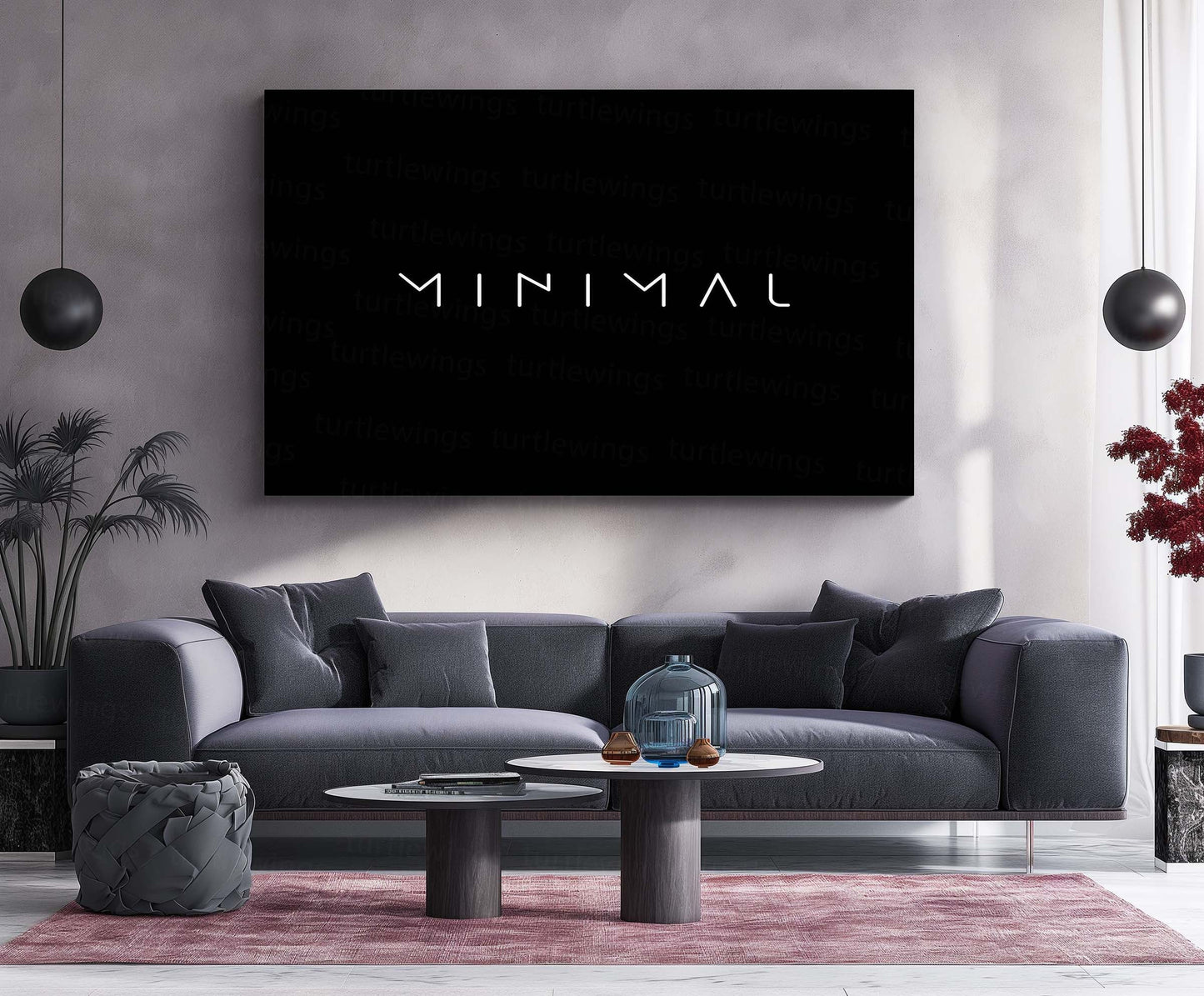 Minimal – Metal Frame | Clean Aesthetic Wall Art | Modern Typography Poster for Calm & Sophisticated Spaces - TURTLEWINGS