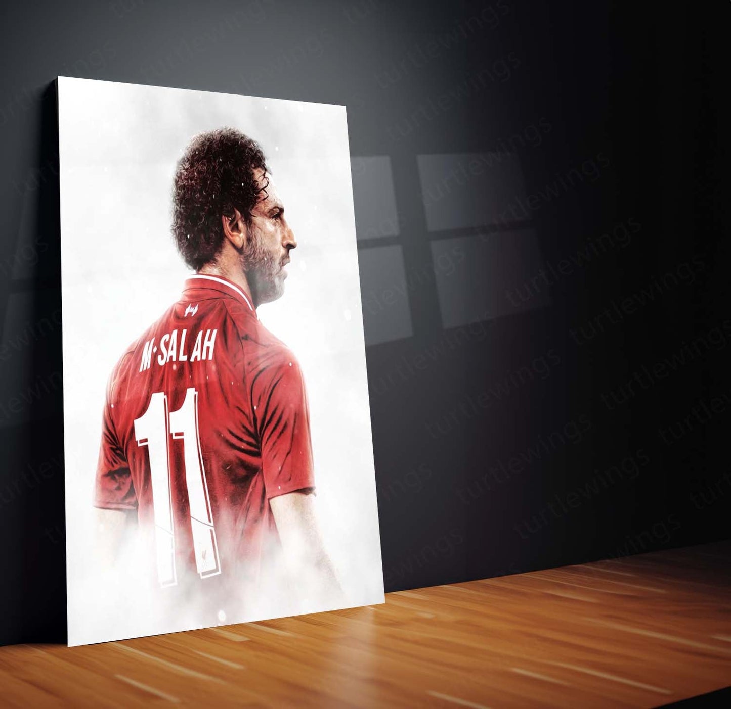 Mohamed Salah – The Egyptian King Metal Frame | Liverpool FC Wall Art | Iconic Poster for Reds Fans & Football Royalty Collectors 01 - TURTLEWINGS