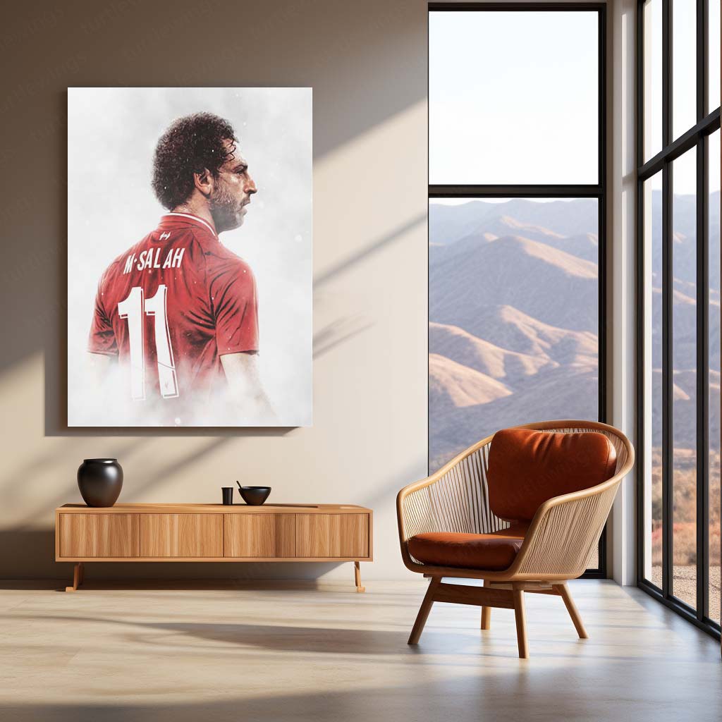 Mohamed Salah – The Egyptian King Metal Frame | Liverpool FC Wall Art | Iconic Poster for Reds Fans & Football Royalty Collectors 01 - TURTLEWINGS
