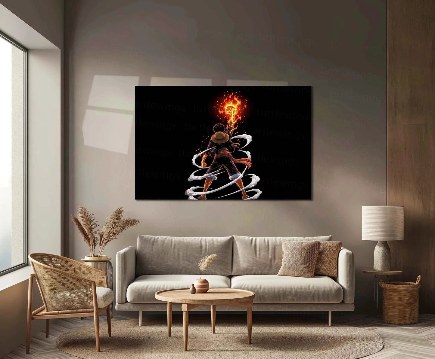 Anime Metal Poster | Monkey D. Luffy – King of the Seas | One Piece Anime Metal Frame | Future Pirate King Wall Art - TURTLEWINGS