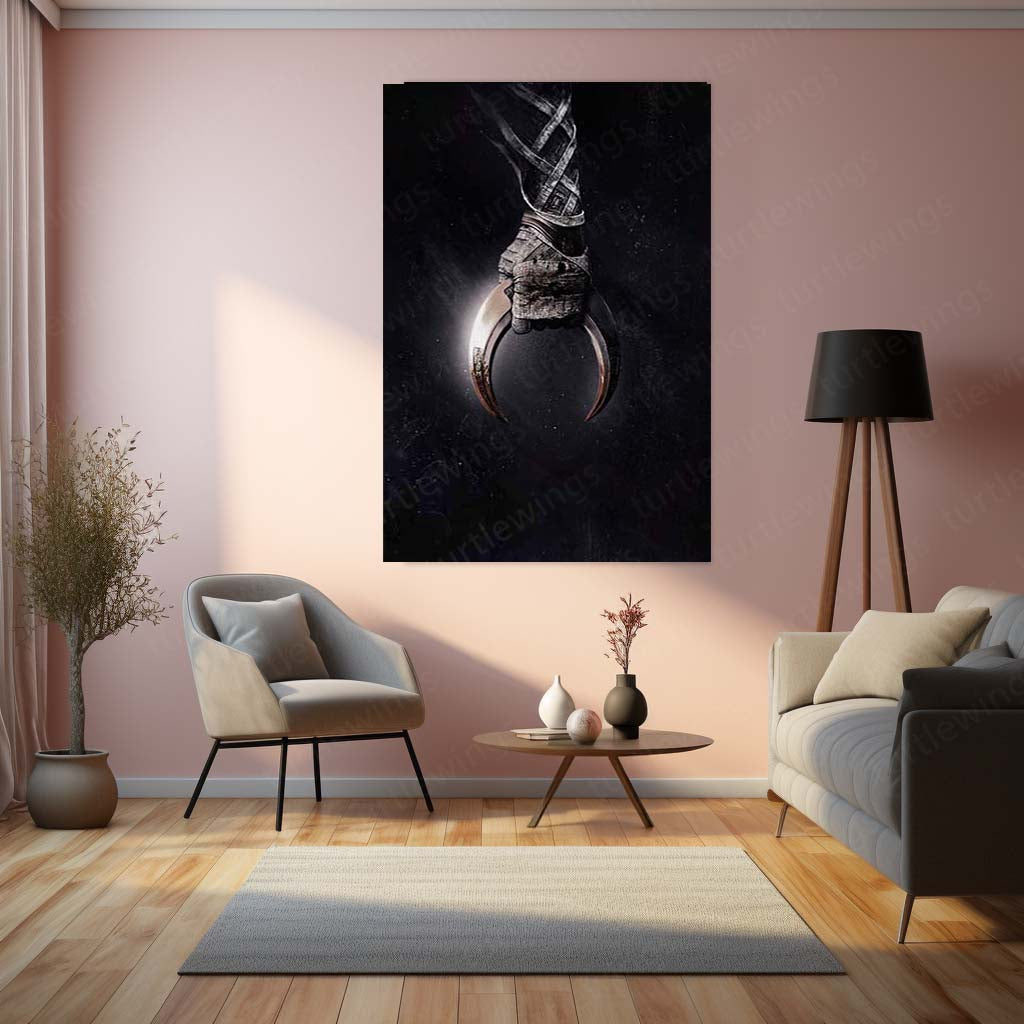 Moon Knight Metal Frame – Marvel Superhero Wall Art | Crescent Crusader Poster | Dark Aesthetic Collectible for Fans - TURTLEWINGS