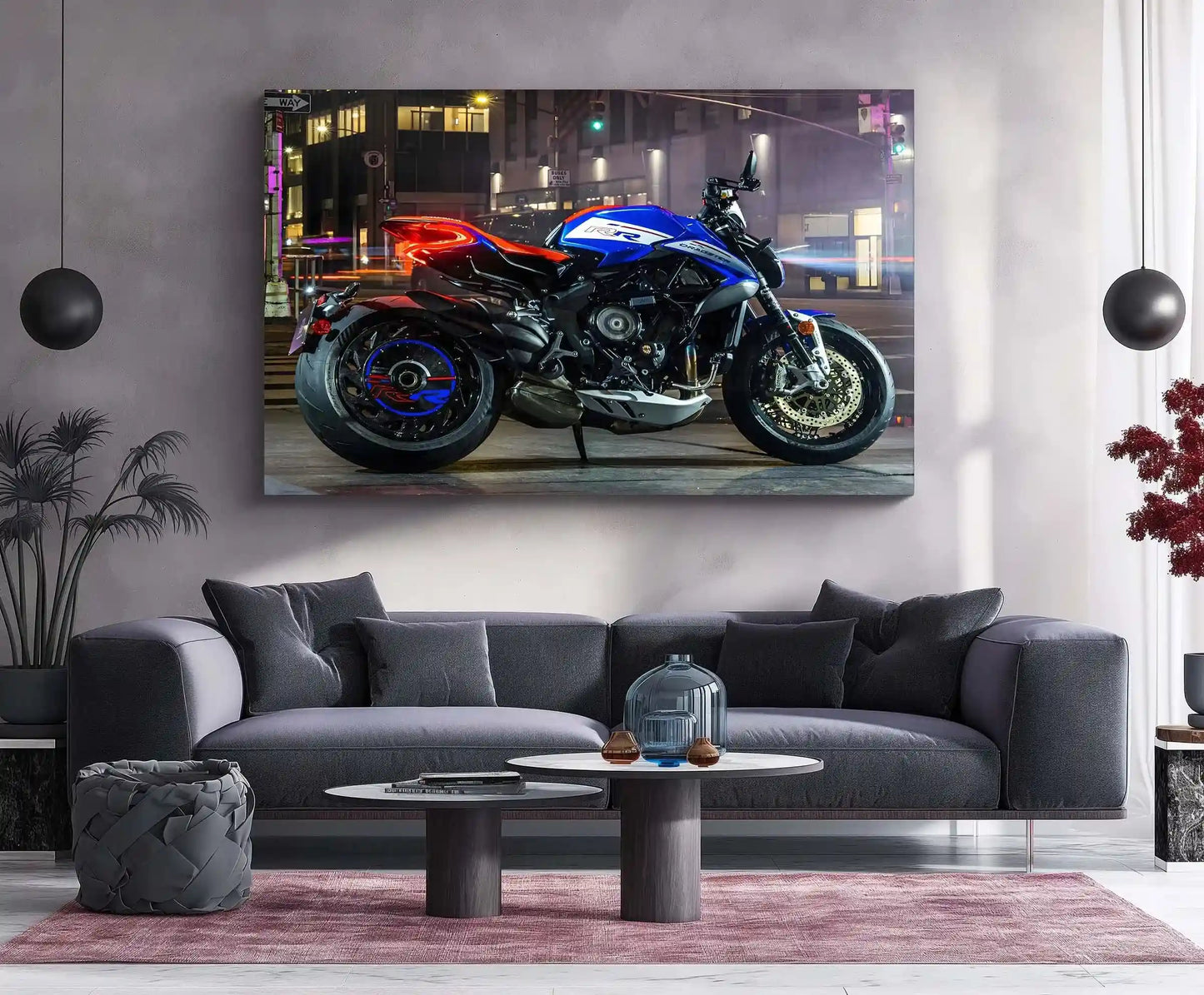 LED | π₯ MV Agusta Dragster Neon LED Metal Poster | Italian Naked Bike Wall Art - TURTLEWINGS