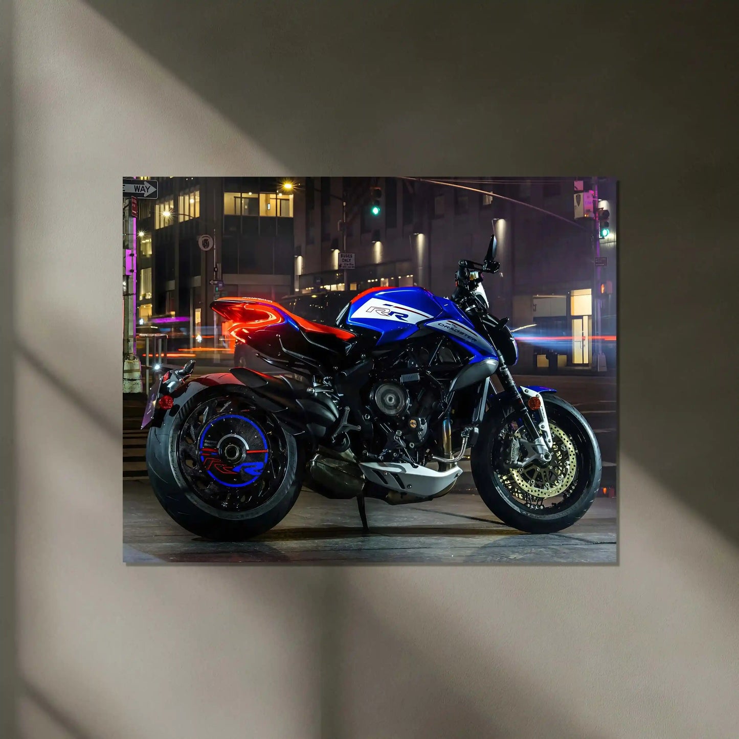 LED | π₯ MV Agusta Dragster Neon LED Metal Poster | Italian Naked Bike Wall Art - TURTLEWINGS