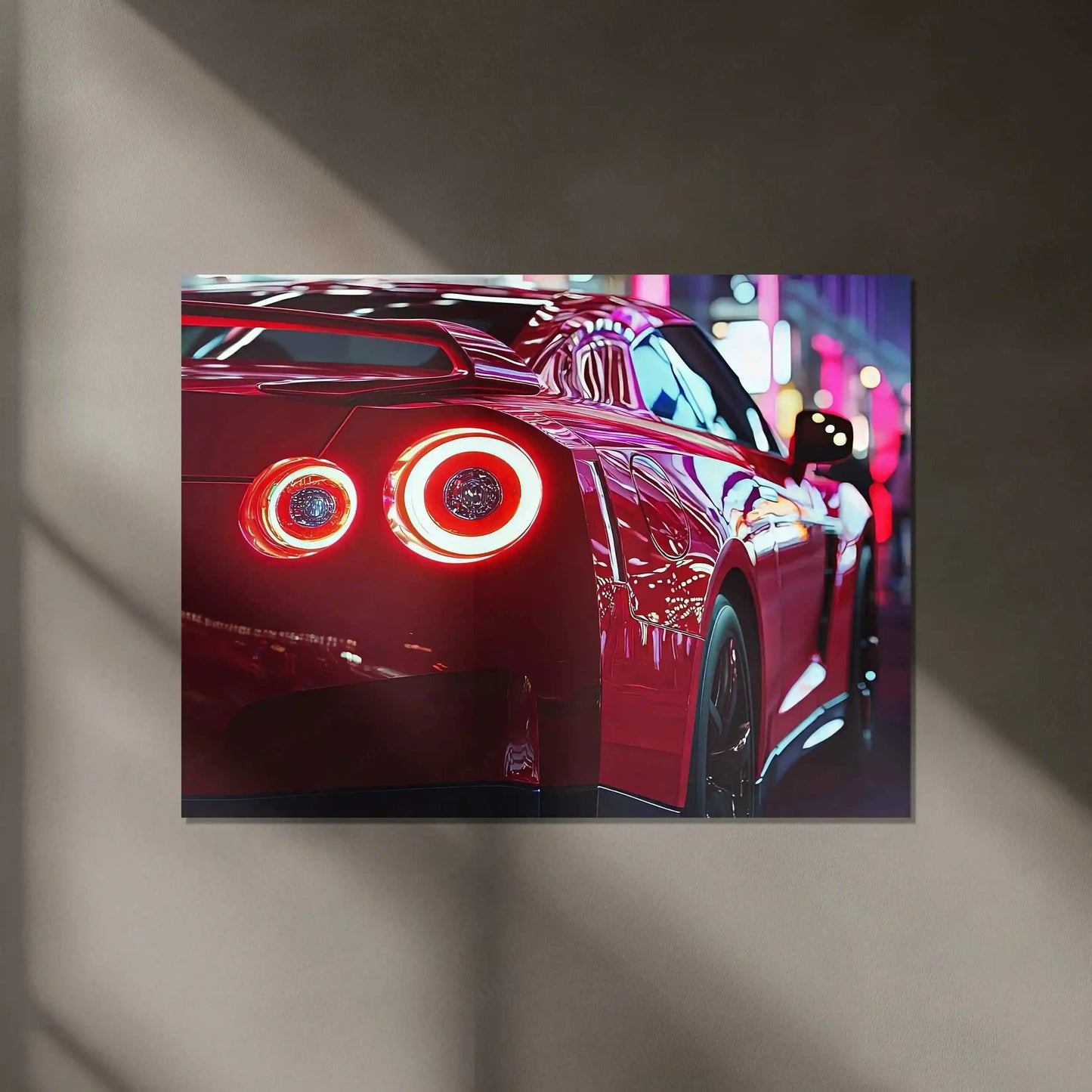 Nissan R35 GTR Neon LED Metal Frame â Ultimate Sports Car Wall Art 2 - TURTLEWINGS