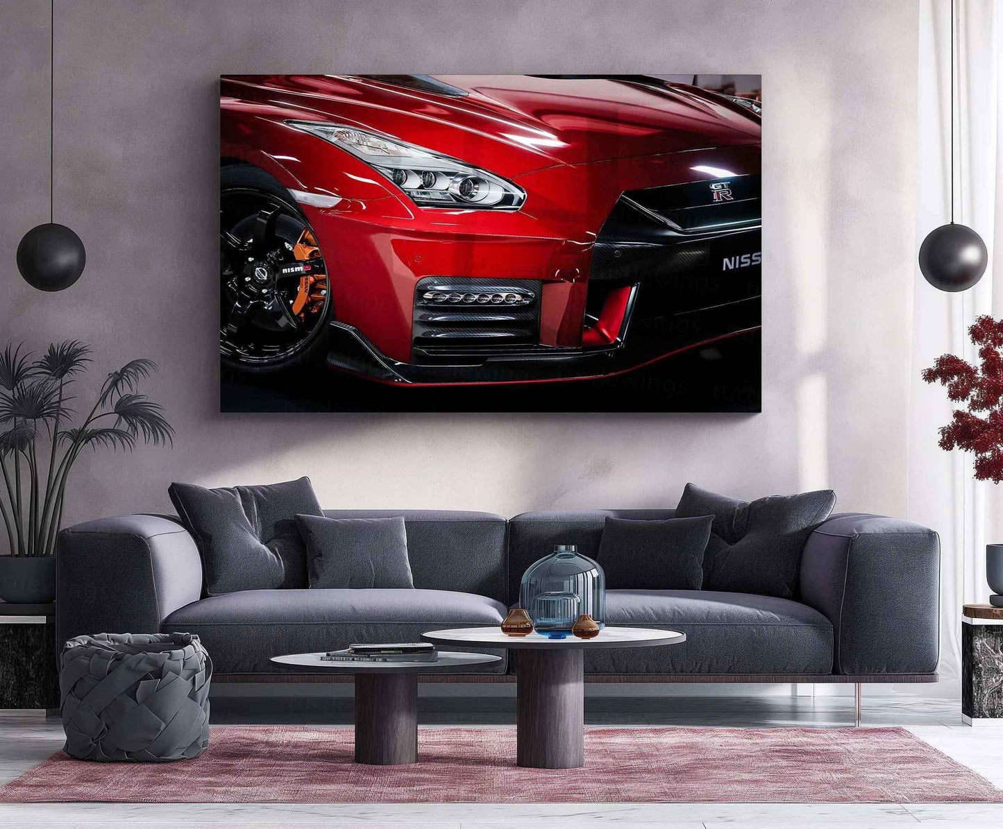 Nissan GT-R R35 Neon LED Metal Poster â JDM Supercar Wall Art for Racing Enthusiasts - TURTLEWINGS