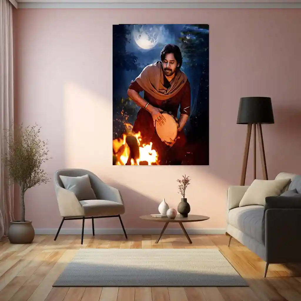Pawan Kalyan – Power Star Metal Poster | Tollywood Icon Wall Frame 04 - TURTLEWINGS