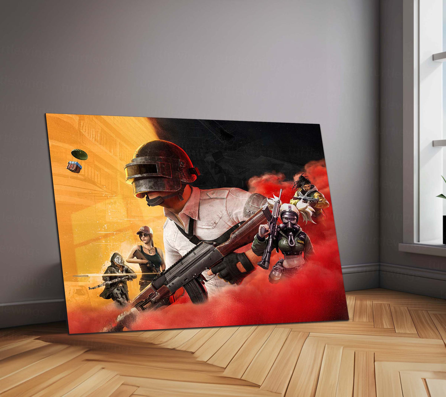 BGMI – Metal Frame | Battlegrounds Mobile India Wall Art | Gamer Poster for Setup & Esports Enthusiasts - TURTLEWINGS