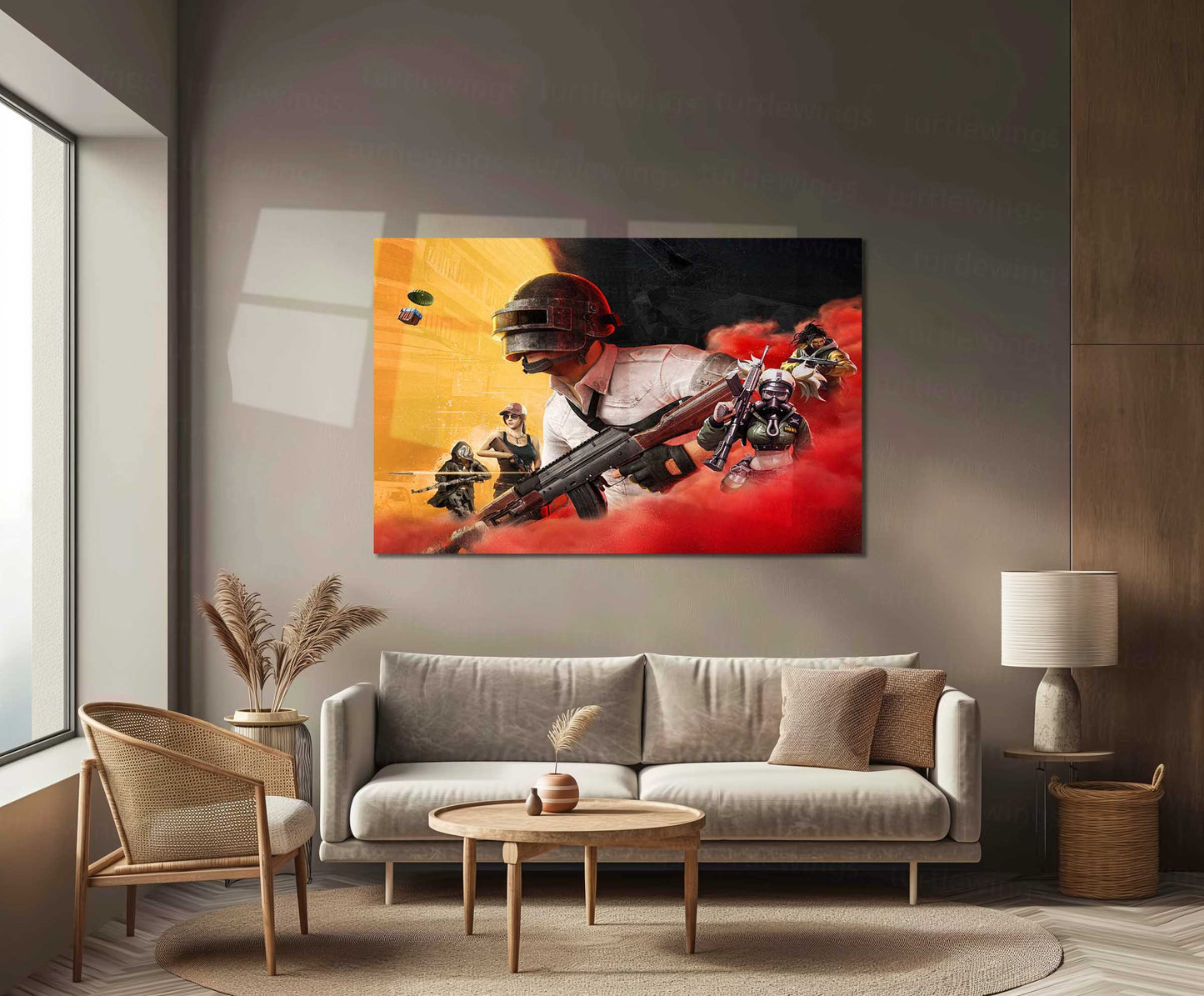 BGMI – Metal Frame | Battlegrounds Mobile India Wall Art | Gamer Poster for Setup & Esports Enthusiasts - TURTLEWINGS
