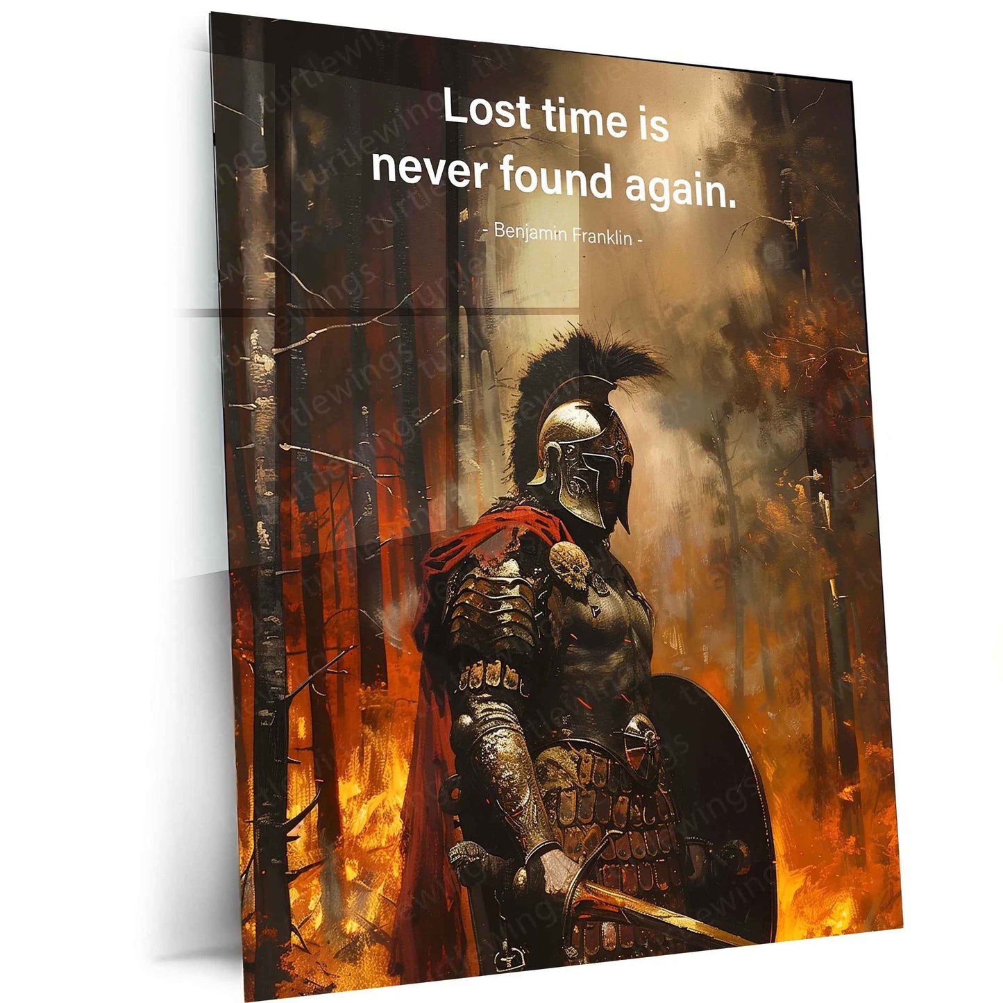 Spartan Warrior Metal Poster – "Molon Labe" Quote - TURTLEWINGS