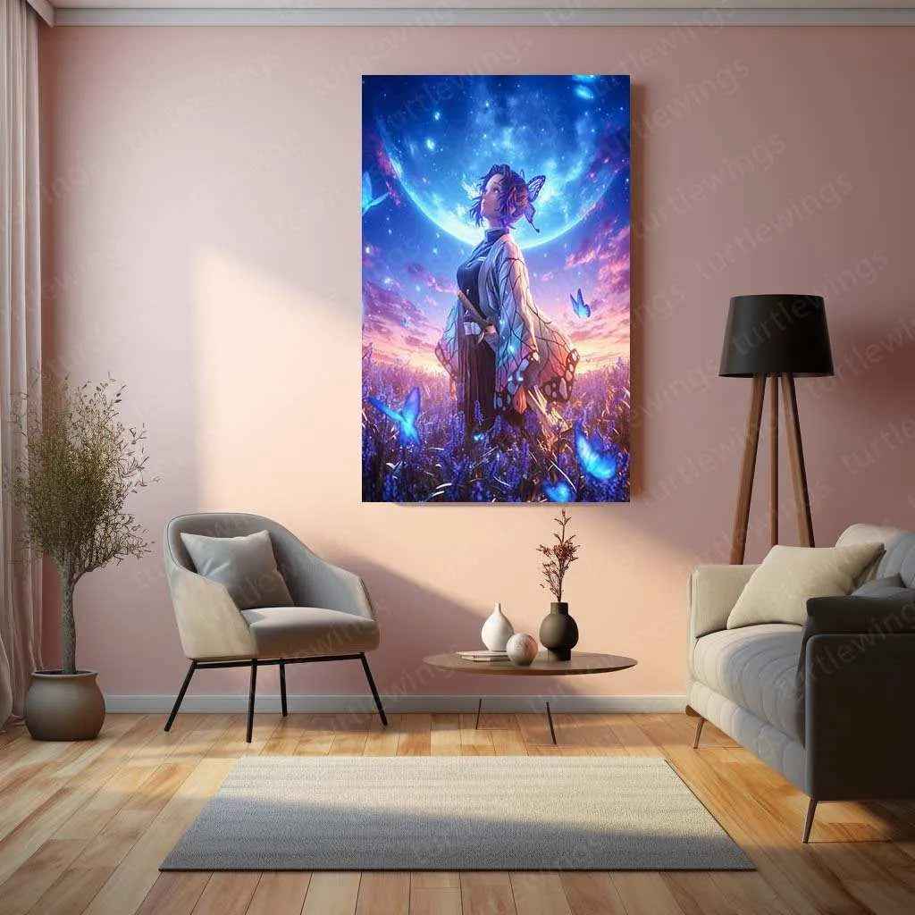 Shinobu Kocho Demon Slayer Metal Poster | Butterfly Hashira Wall Art | Graceful & Powerful - TURTLEWINGS