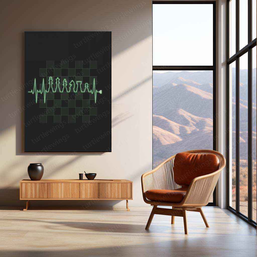 Chess Metal Poster – Strategic & Elegant Wall Art for Thinkers - TURTLEWINGS