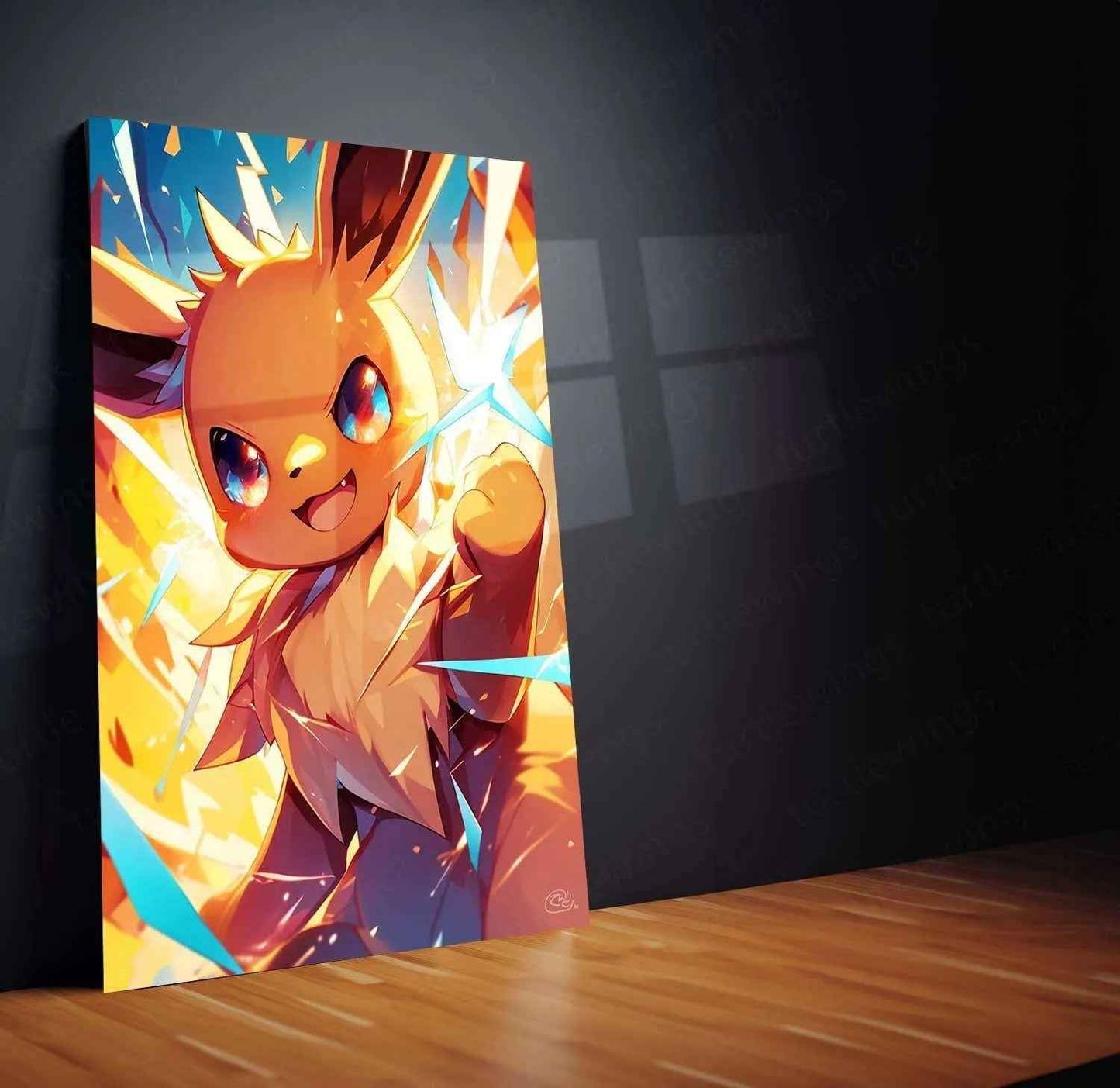 Eevee Metal Poster – Fierce & Determined Portrait in HD DesignEevee Metal Poster – Fierce & Determined Portrait in HD Design - TURTLEWINGS