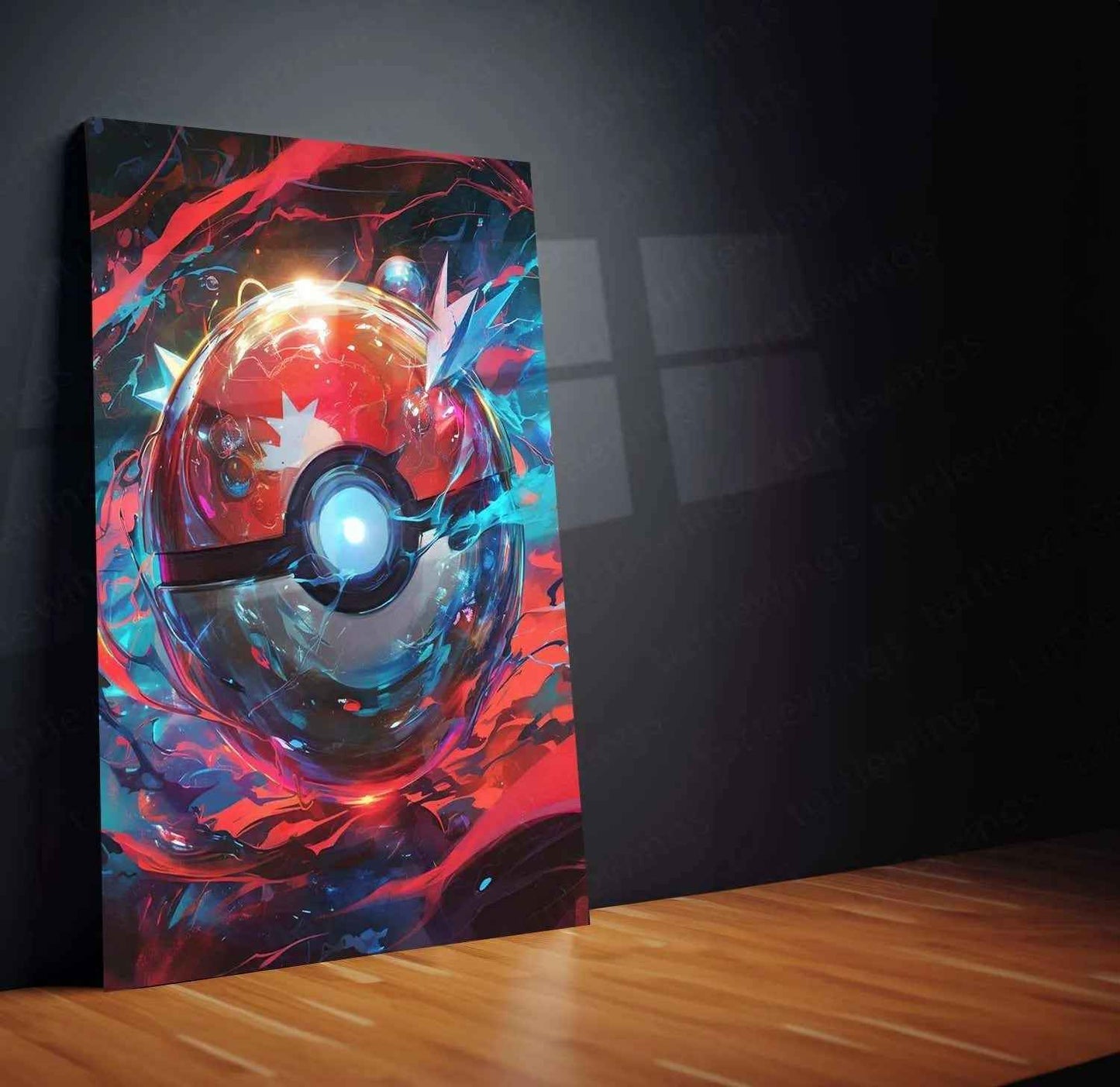 Master Ball Metal Poster – Iconic Pokémon Symbol in HD Design - TURTLEWINGS