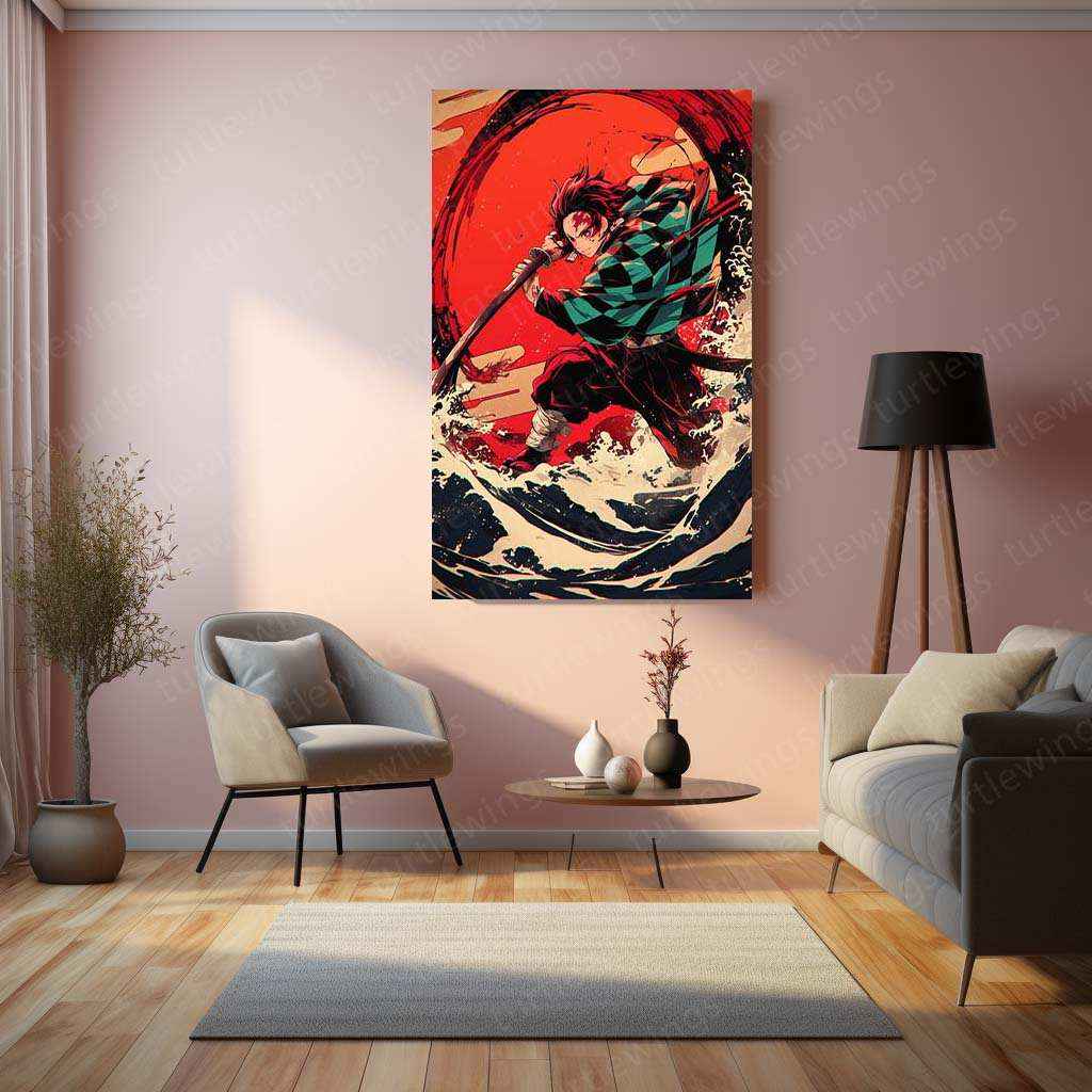 Tanjiro Kamado Metal Poster – Demon Slayer Wall Art for Anime Fans - TURTLEWINGS