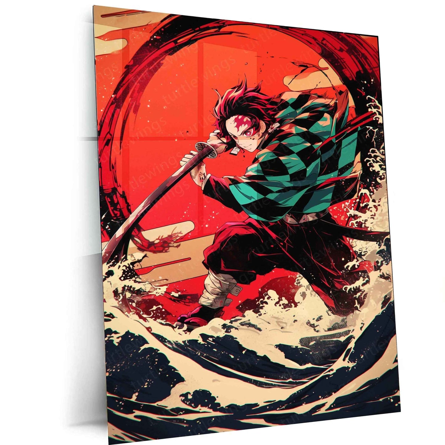 Tanjiro Kamado Metal Poster – Demon Slayer Wall Art for Anime Fans - TURTLEWINGS