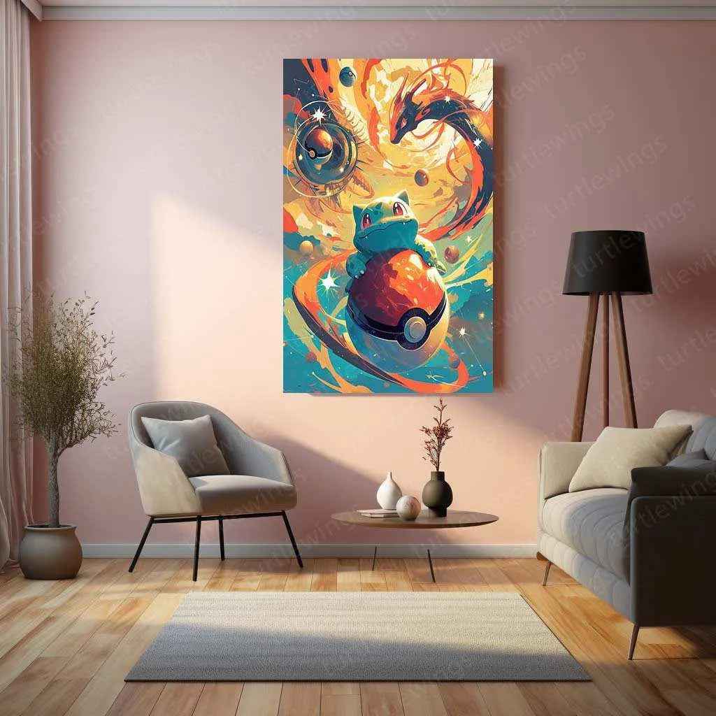 Bulbasaur Pokémon Illustration Poster – Gazing into Nature - TURTLEWINGS