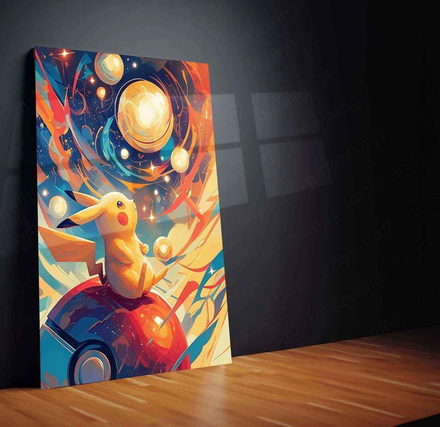 Pikachu Pokémon Illustration Poster – Gazing into the Electric Future - TURTLEWINGS