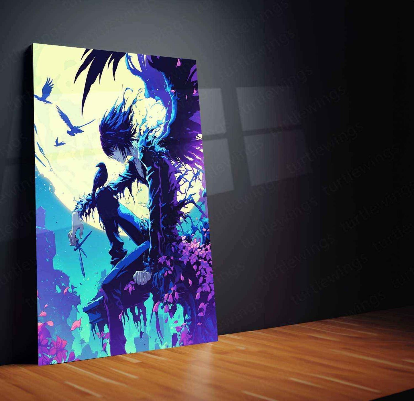 Death Note HD Wallpaper Poster – Green & Yellow Cinematic Art - TURTLEWINGS
