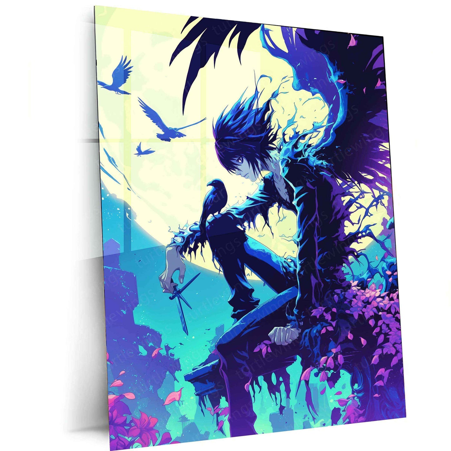 Death Note HD Wallpaper Poster – Green & Yellow Cinematic Art - TURTLEWINGS