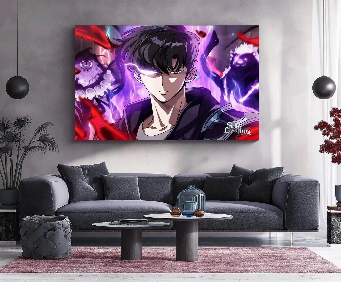 Solo Leveling Metal Poster | Sung Jin-Woo Shadow Monarch Wall Art | Anime Manhwa Decor 07 - TURTLEWINGS