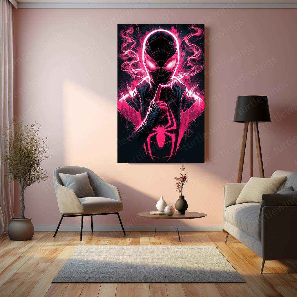 Spider-Man Metal Poster – Web-Slinging Hero | Marvel Comics Wall Art 4 - TURTLEWINGS