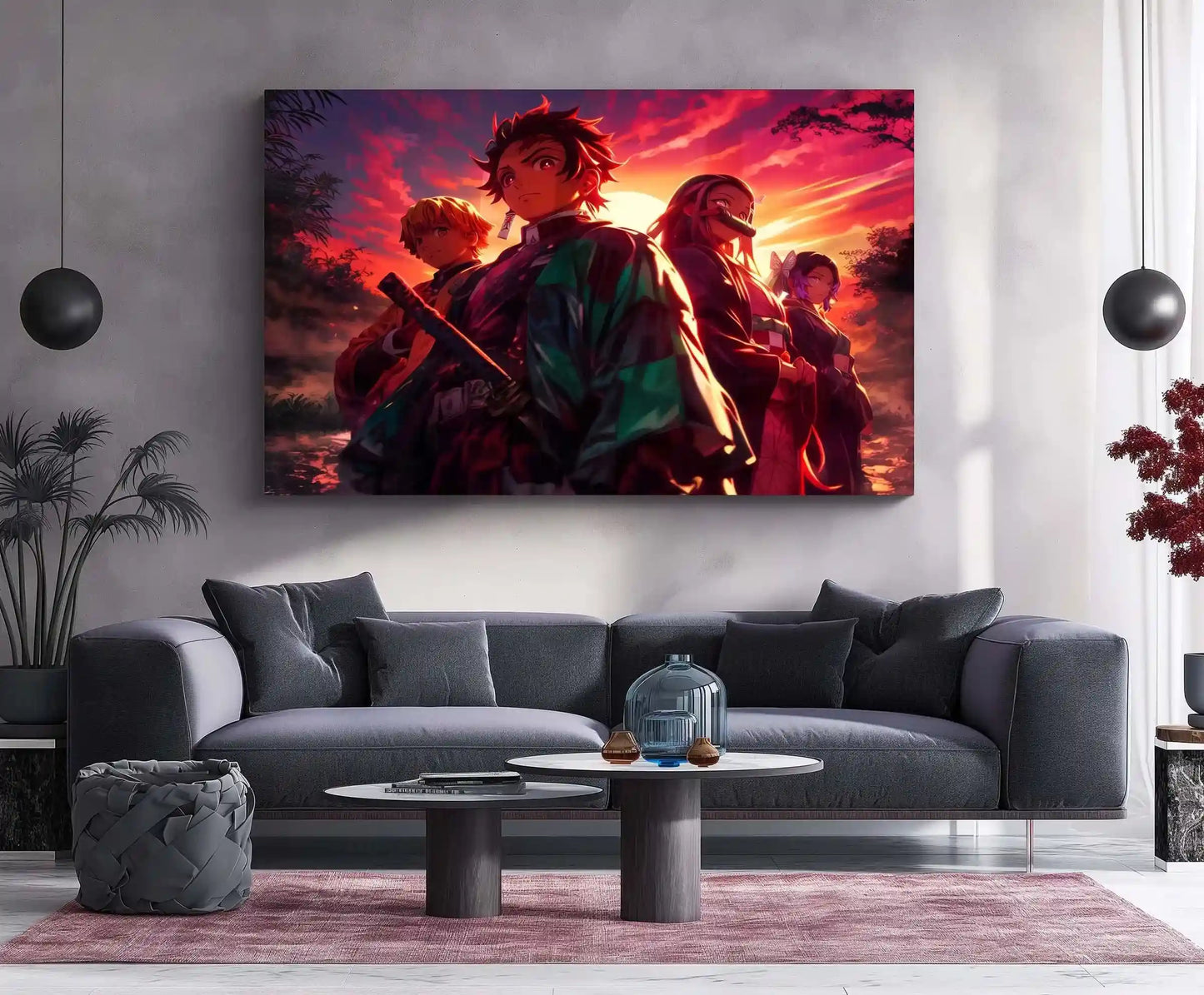 Anime Metal Poster | Demon Slayer Anime Wall Art | Sibling Bond Aesthetic - TURTLEWINGS
