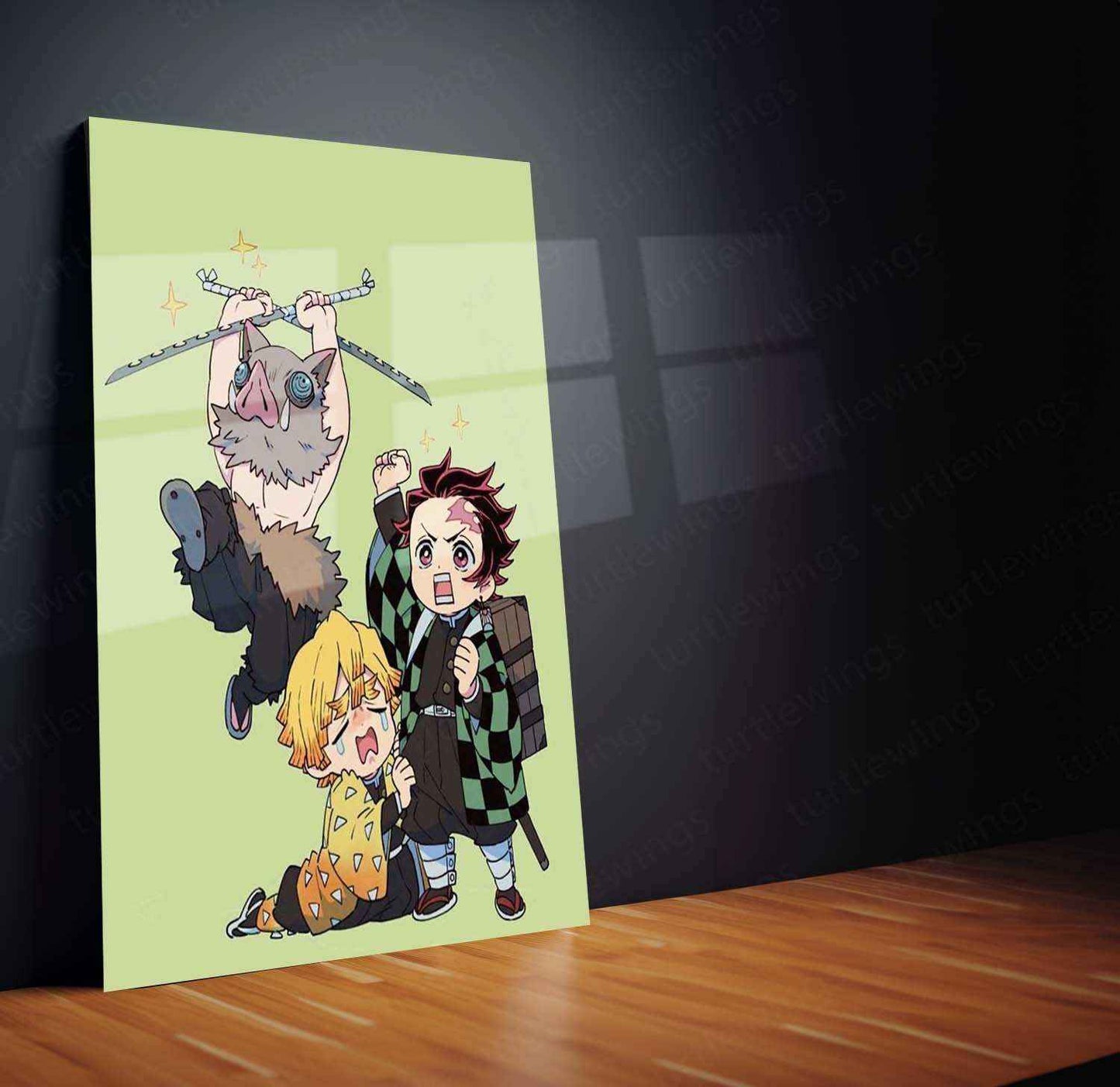 Tanjiro x Zenitsu Metal Poster – Demon Slayer's Dynamic Duo - TURTLEWINGS