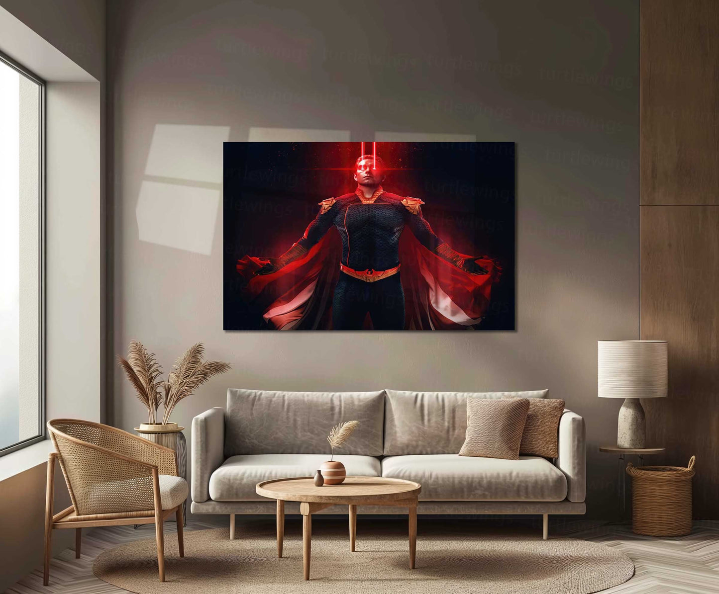 The Boys Season 4 – Homelander Metal Frame | Dark Superhero Wall Art | Gritty Poster for Anti-Hero Fans - TURTLEWINGS