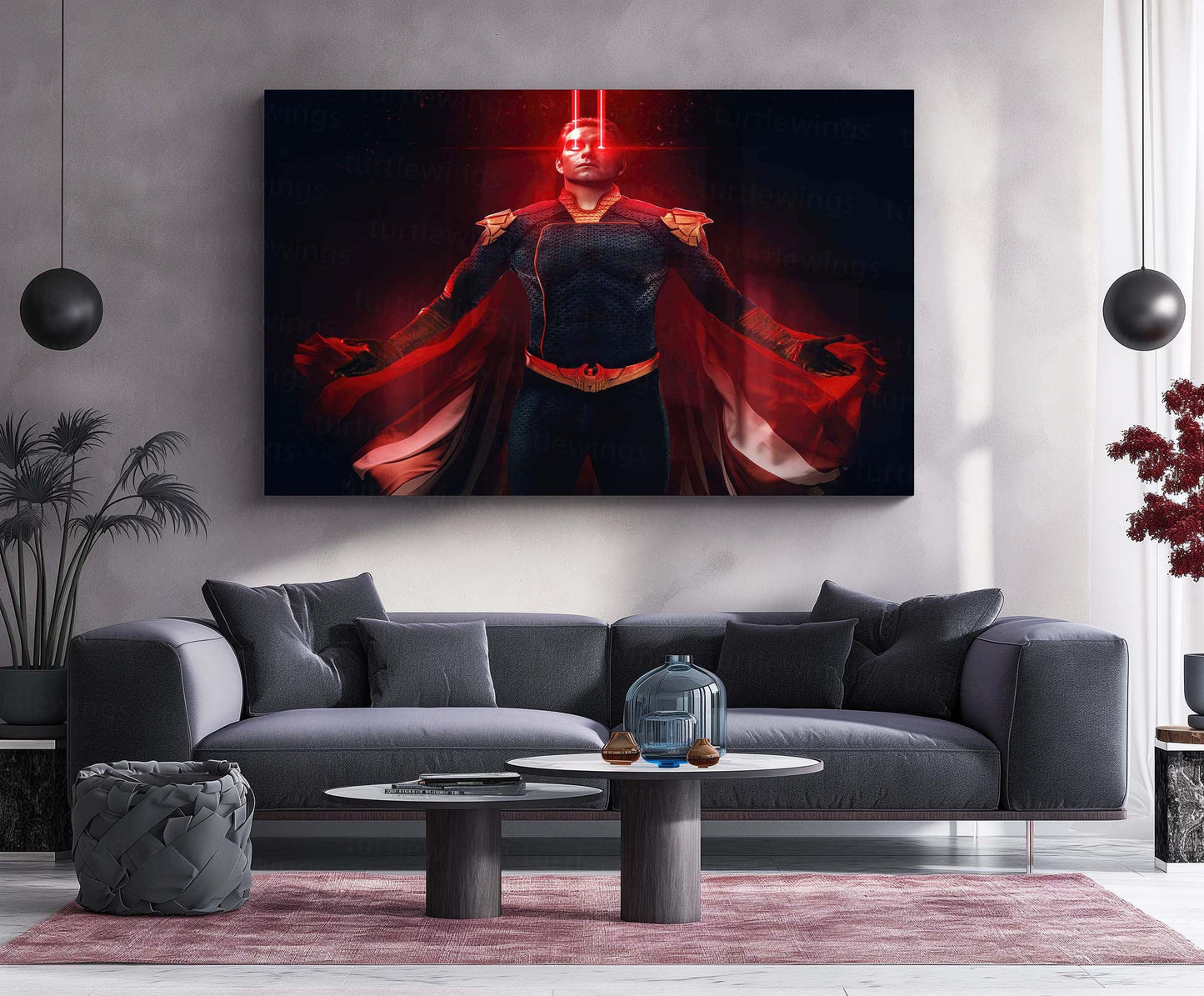 The Boys Season 4 – Homelander Metal Frame | Dark Superhero Wall Art | Gritty Poster for Anti-Hero Fans - TURTLEWINGS
