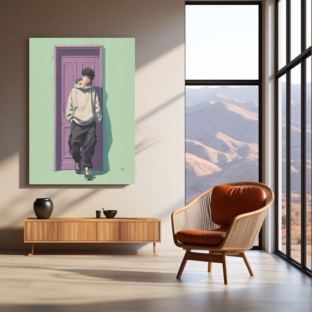 Megumi Fushiguro Metal Frame – Jujutsu Kaisen Anime Poster | Shadow Technique Wall Art - TURTLEWINGS