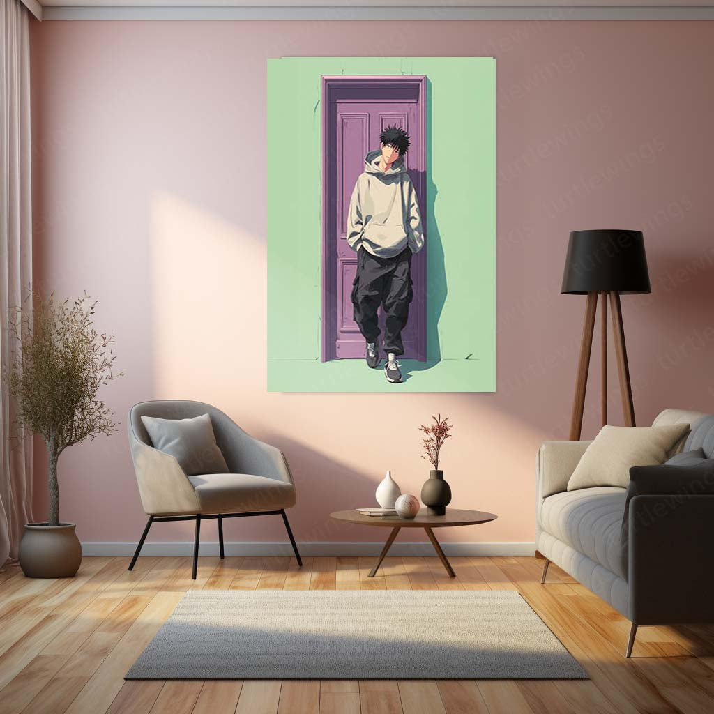 Megumi Fushiguro Metal Frame – Jujutsu Kaisen Anime Poster | Shadow Technique Wall Art - TURTLEWINGS