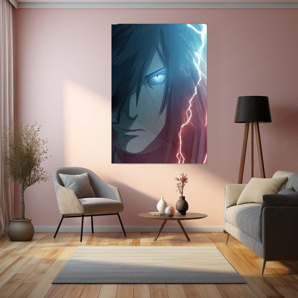 Madara Uchiha Rinnegan Close-Up Metal Frame – Naruto Shippuden Wall Art | God-Level Shinobi Poster | Dark Villain Otaku Decor - TURTLEWINGS