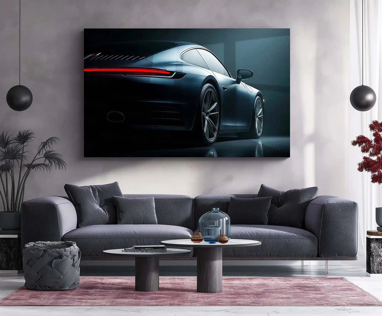 LED | π 2025 Porsche 911 Neon LED Metal Poster | Iconic Supercar Wall Decor - TURTLEWINGS
