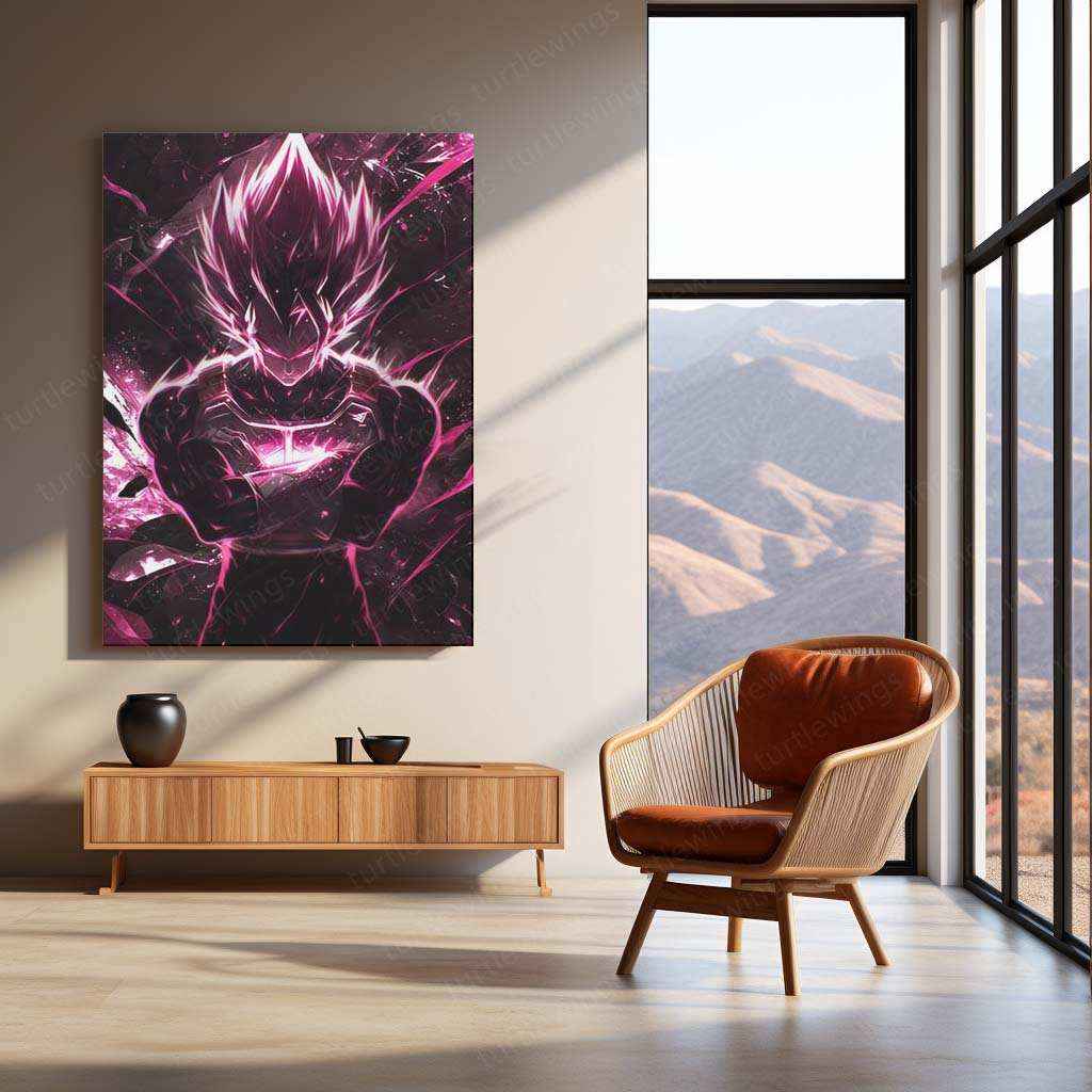 Vegeta Metal Poster – dbz Warrior | Saiyan Prince Wall Art 4 - TURTLEWINGS