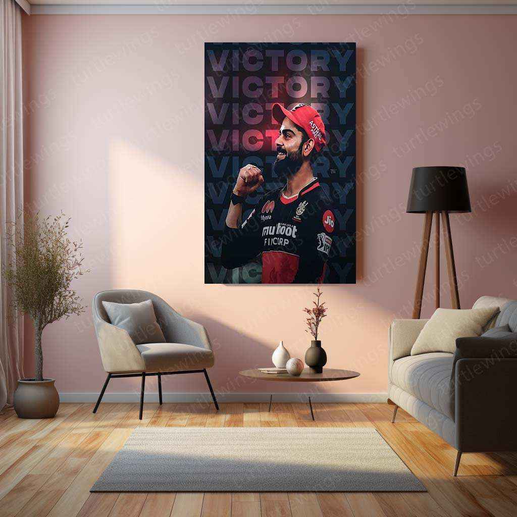 Virat Kohli Metal Poster – King Kohli Cricket Legend Wall Art - TURTLEWINGS