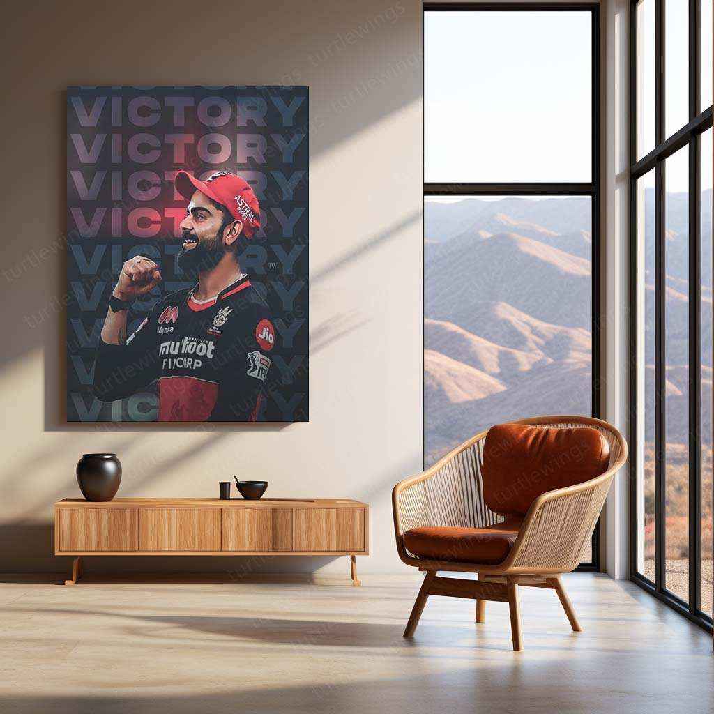 Virat Kohli Metal Poster – King Kohli Cricket Legend Wall Art - TURTLEWINGS