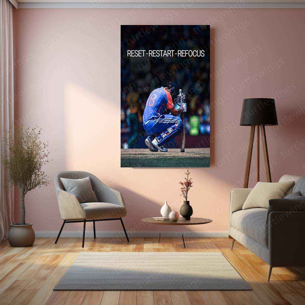 Virat Kohli Quote Poster – Inspirational Sports Art in Portrait Format - TURTLEWINGS